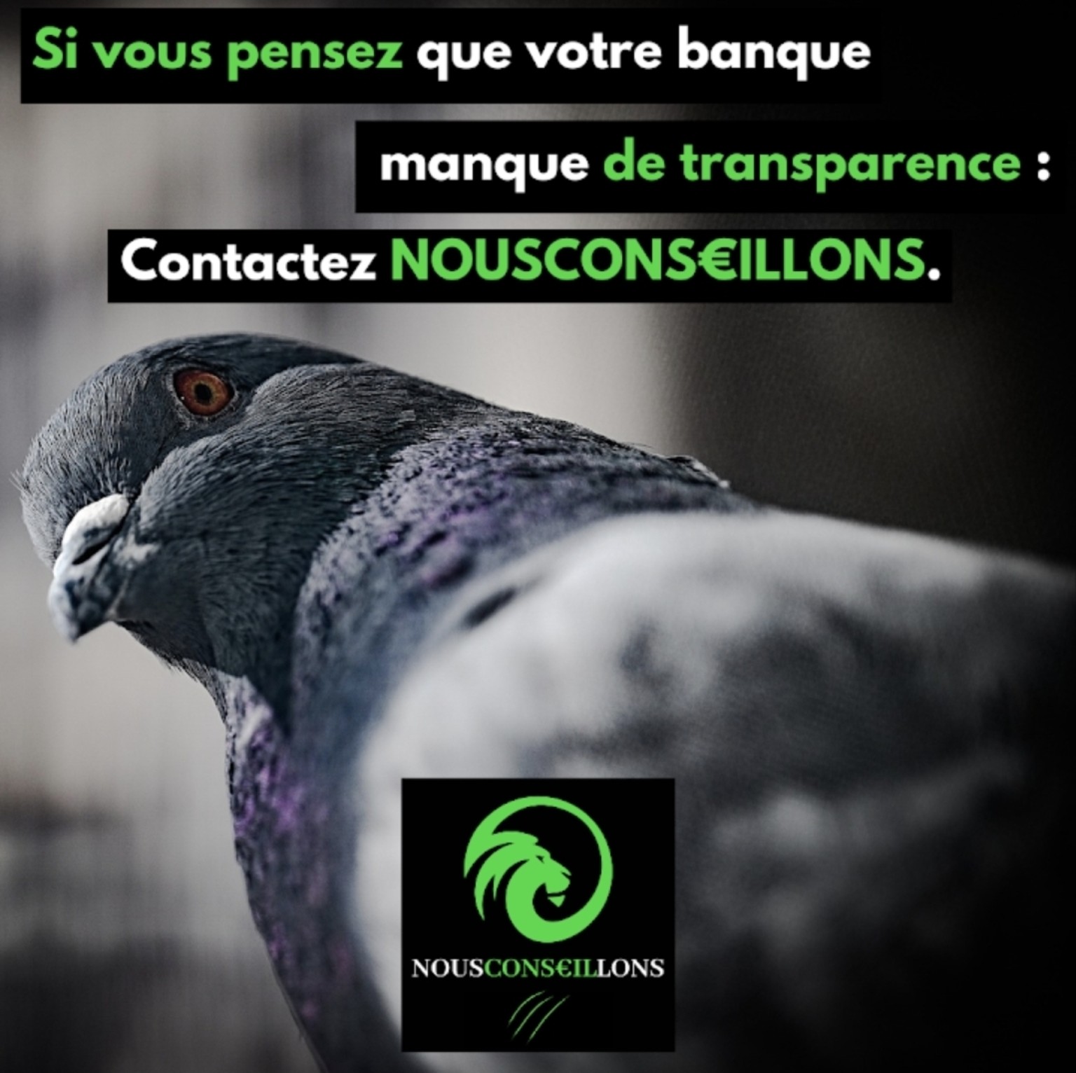 Si vous pensez que votre banque manque de transparence, contactez NousCons€illons